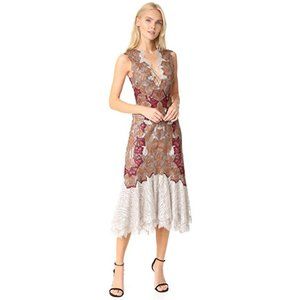 Jonathan Simkhai Dimensional lurex applique dress